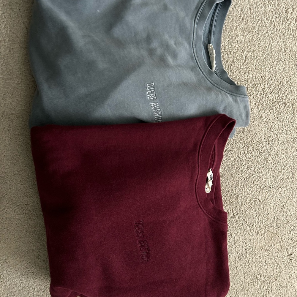 Djerf Avenue Sweatshirt - Burgundy and Gray